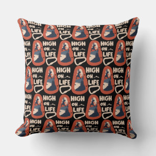 Alpinism Mountaineering High On Life Throw Pillow