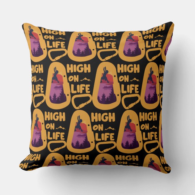 Alpinism Mountaineering Throw Pillow (Front)