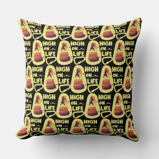 Alpinists Mountaineering  Throw Pillow (Front)