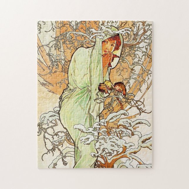Alpohnse Mucha Winter Puzzle (Vertical)