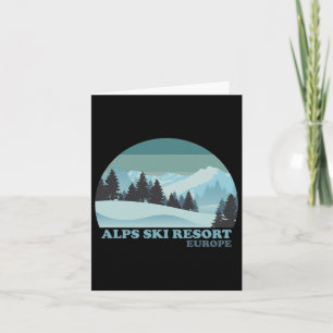 Alps Europe Nature Ski Resort Skiing Snowboarding Card