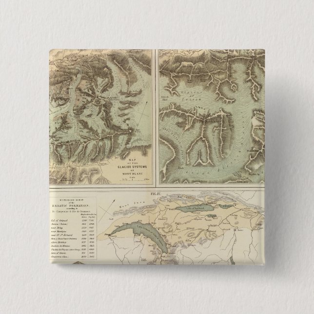 Alps glacier systems 2 inch square button (Front)