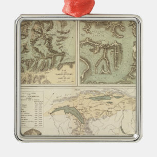 Alps glacier systems metal ornament