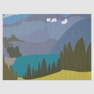 Alps Mountain Lake  Tissue Paper