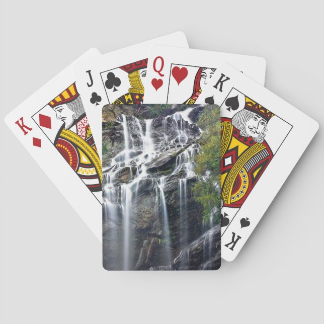 Alps Mountain Top Waterfall Playing Cards (Back)
