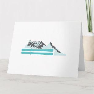 Alps Ski Skiing Winter Sports Mountain Gift Idea Card