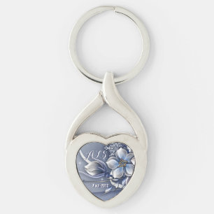 ALS Add Your TextTwisted Heart Keychain