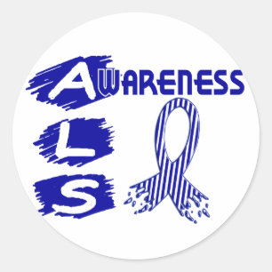 ALS Awareness F3 Classic Round Sticker
