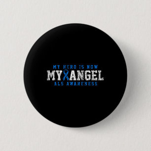 Als Awareness Family Blue Ribbon 2 Inch Round Button