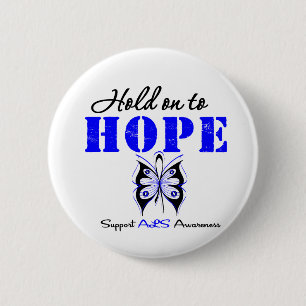 ALS Awareness HOLD ON TO HOPE 2 Inch Round Button