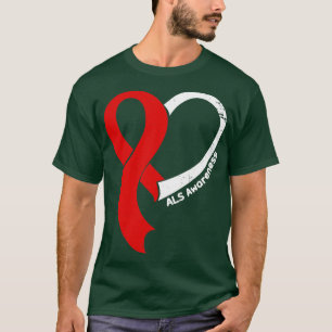 ALS Awareness Hople Love Heart Ribbon Happy Valent T-Shirt