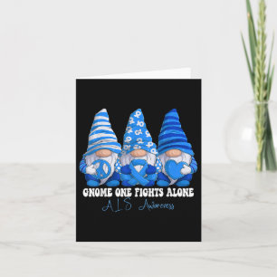 Als Awareness Month Blue Ribbon Gnomies Support  Card