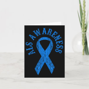 Als Awareness Month Blue Ribbon Shirt Family Tee G Card