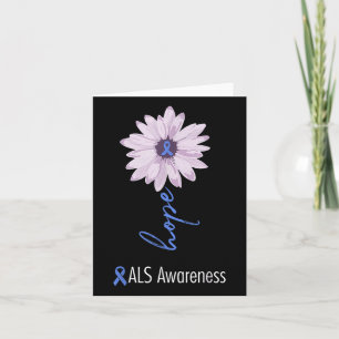 Als Awareness Month Blue Sunflower Ribbon Als Warr Card