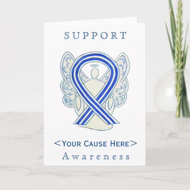 ALS Awareness Ribbon Angel Customized Card (Front)