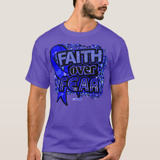 Als awareness Ribbon Faith Over Fear Leopard Gift  T-Shirt