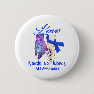 ALS Awareness Ribbon Support Gifts 2 Inch Round Button