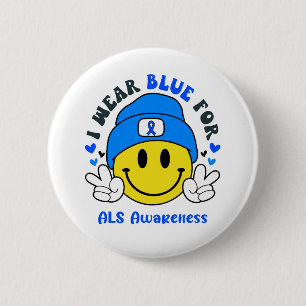 ALS Awareness Ribbon Support Gifts 2 Inch Round Button