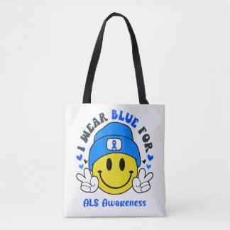 ALS Awareness Ribbon Support Gifts Tote Bag
