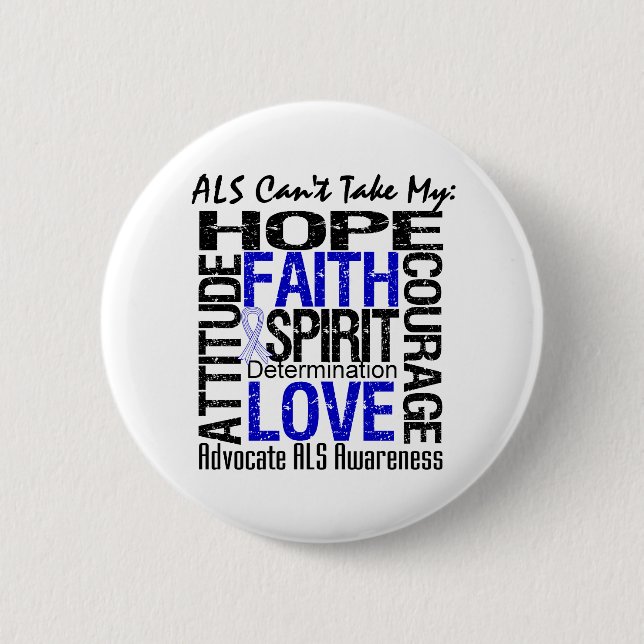 ALS Can't Take My Hope Collage 2 Inch Round Button (Front)