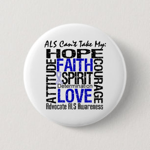 ALS Can't Take My Hope Collage 2 Inch Round Button