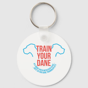 Als Dogge ihren Menschen erschuf Keychain