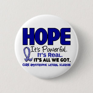ALS Lou Gehrig's Disease HOPE 1 2 Inch Round Button