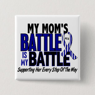 ALS My Battle Too 1 Mom 2 Inch Square Button