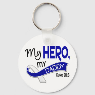 ALS My Daddy My Hero 42 Keychain