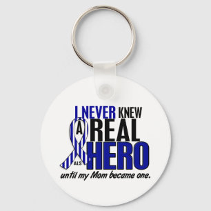 ALS Never Knew A Hero 2 Mom Keychain
