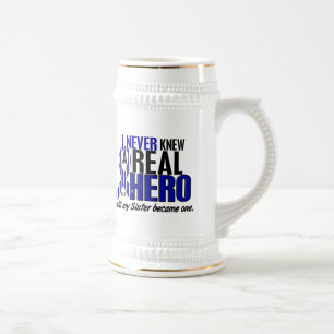 ALS Never Knew A Hero 2 Sister Beer Stein