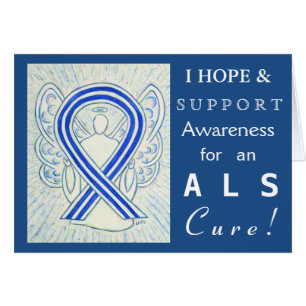 ALS Sensibilisation Ruban Angel Art Hope Cartes de
