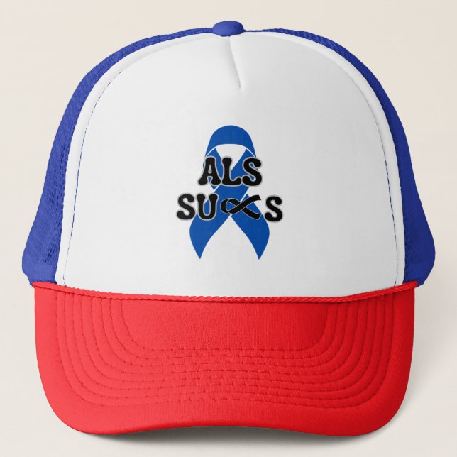 ALS Sucks Trucker Hat (Front)