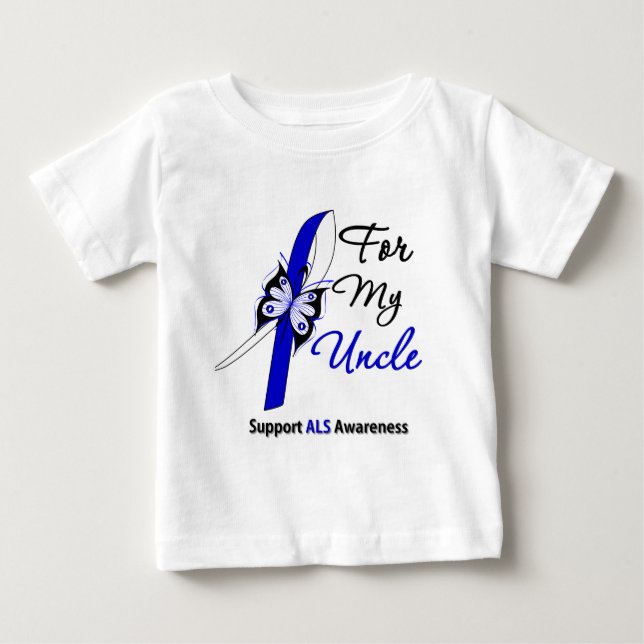 ALS Support For My Uncle Baby T-Shirt (Front)
