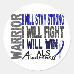 ALS Warrior Classic Round Sticker
