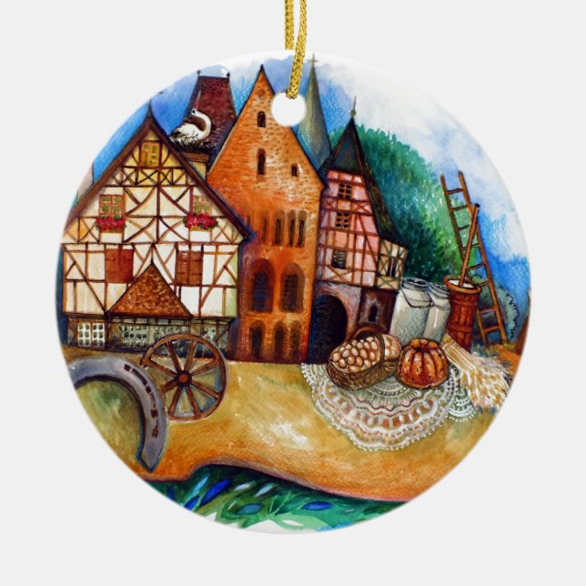 Alsace Ceramic Ornament (Front)
