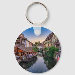 Alsace France Flower Water Canal          Keychain