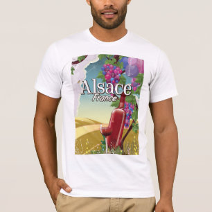 Alsace France lazy afternoon wine poster T-Shirt