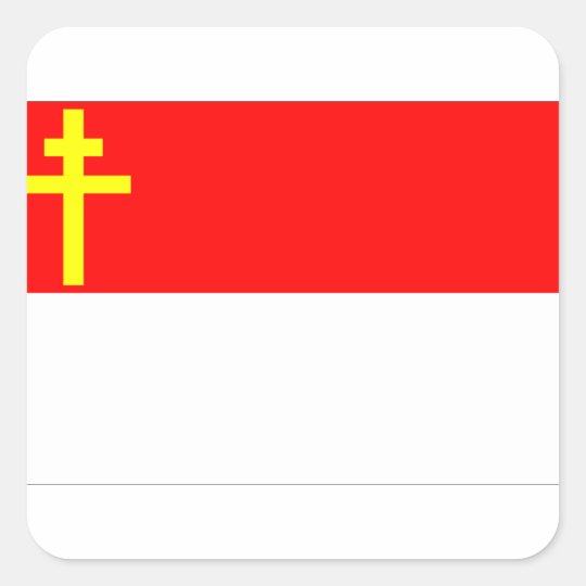 Alsace-Lorraine Flag Square Sticker