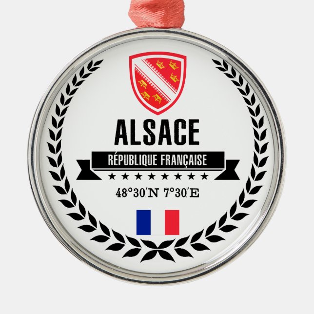 Alsace Metal Ornament (Front)