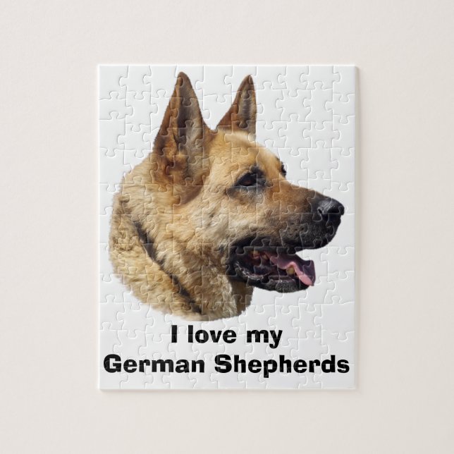 Alsatian German shepherd dog portrait Jigsaw Puzzle (Vertical)