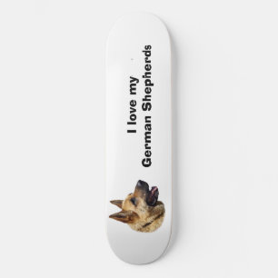 Alsatian German shepherd dog portrait Skateboard