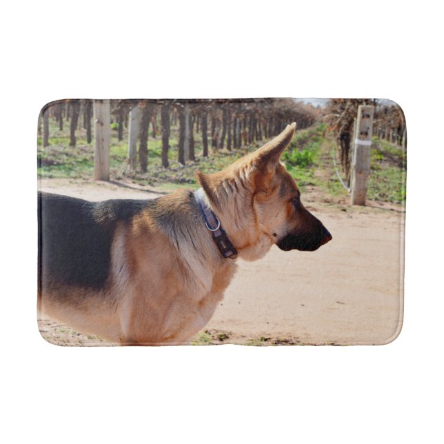 Alsatian On Guard Duty, Bath Mat (Front)