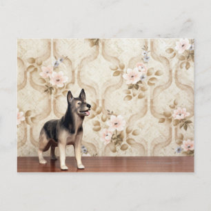 Alsation dog postcard