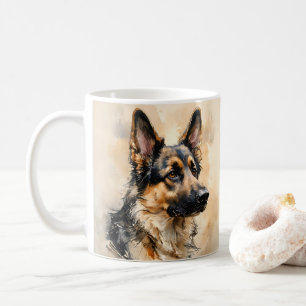 Alsation German Shepard Dog Art Design Mug
