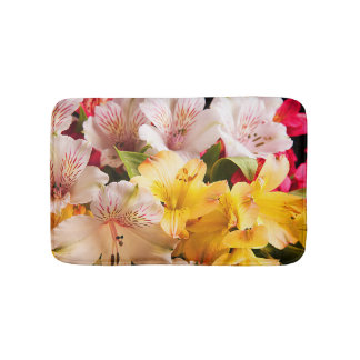 Alstroemeria Flowers Bath Mat