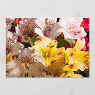 Alstroemeria Flowers Invitation