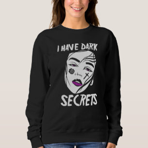 Alt Aesthetics I Have Dark Secrets Rose Tattoo Emo Sweatshirt