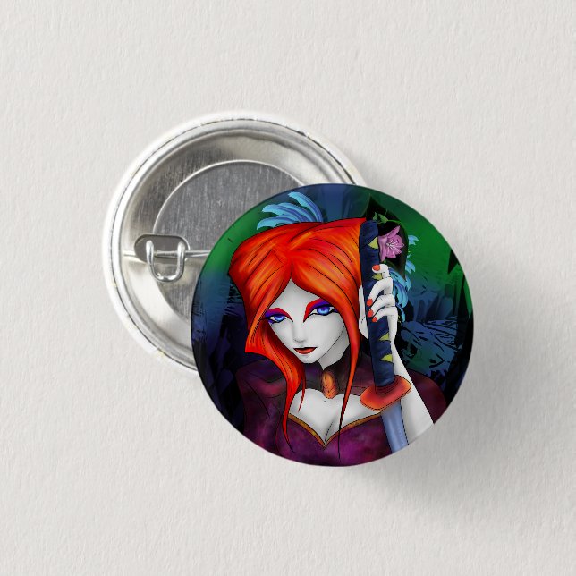 Alt Delta: Shiki with Sword 1 Inch Round Button (Front & Back)