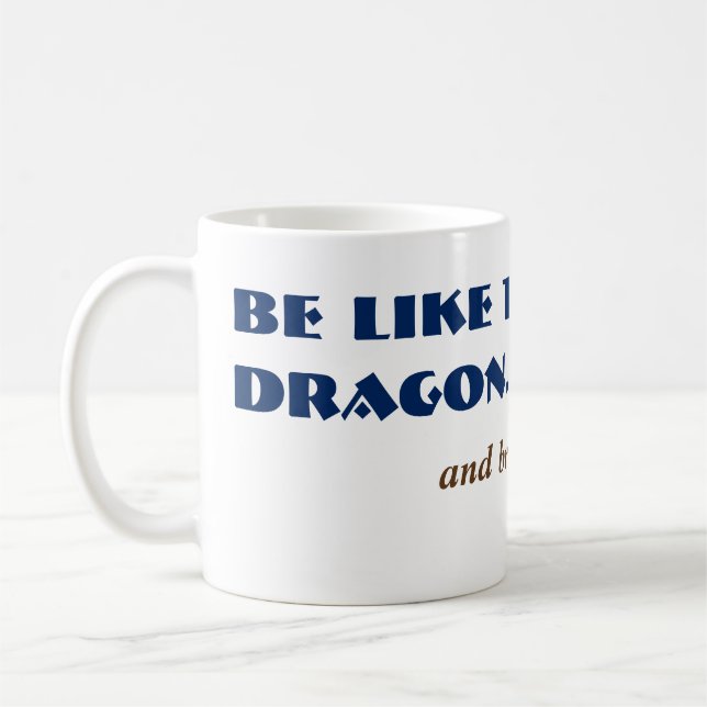 Alt Funny Dragon Fart Joke Mystical Mythical Coffee Mug (Left)